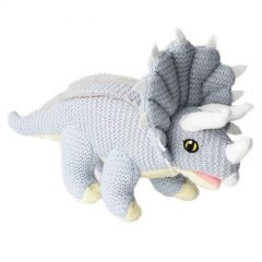 triceratops knitted soft toy